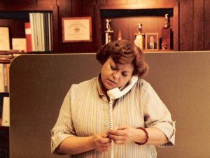 Joanne at the first shop on Terrace Ave in Middleton circa 1983